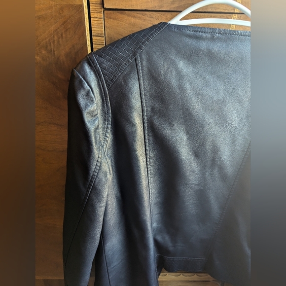Faux Leather blue Jacket - Picture 6 of 6